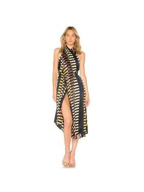 Apiece Apart Nightingale Striped Halter Wrap Dress